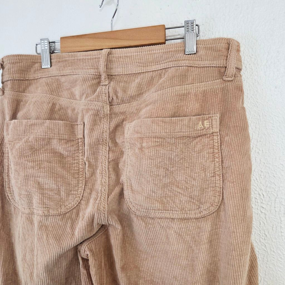 American Eagle Dreamy Drape Stretch Corduroy High-Waisted Baggy Wide-Leg Pants 8 - Picture 5 of 8